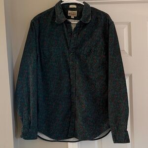J. Crew Men's Dark Floral Button Down Shirt